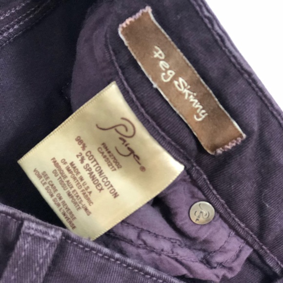 Paige Peg Skinny Dark Purple Jeans - Picture 7 of 8